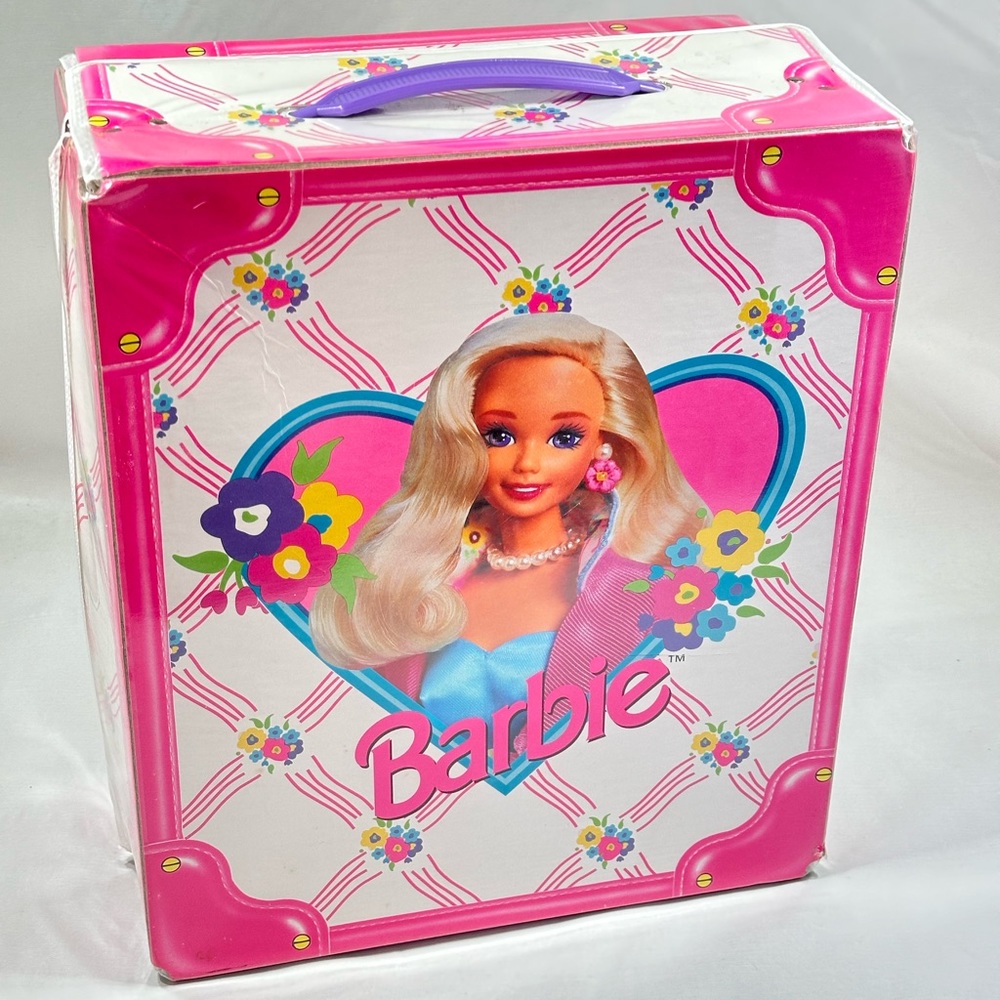 Vintage Mattel, Inc. 1996 Barbie Case, Storage Carry for Dolls And Clothing